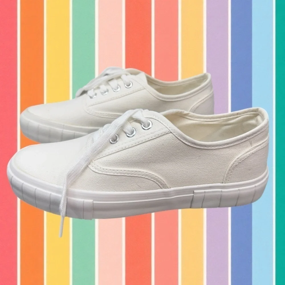 Madden Girl | White Canvas Sneakers